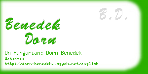 benedek dorn business card